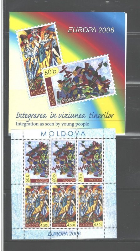 MOLDOVA 2007 EUROPE Complete Bklt.#556-557aa, C.V.=$8.25 MNH;