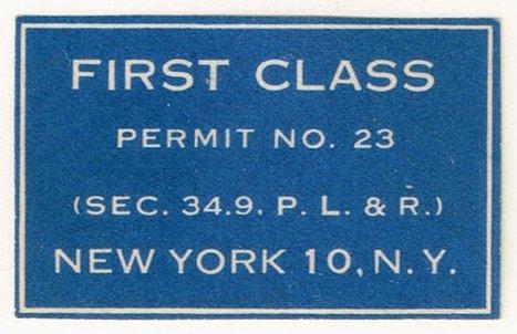 First Class Permit Cut Square