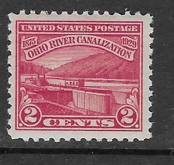 US#681 2c Ohio River (MNH) CV $0.90