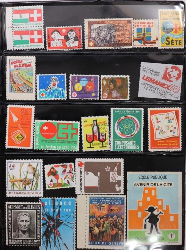 Switzerland red Cross seal charity stamp help poor disabled sick Children lot DL