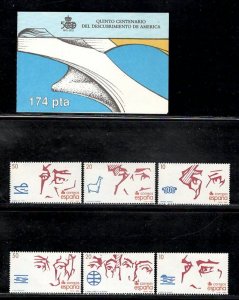 SPAIN SC# 2574-79 + COMP BKLT/6 FVF/MNH