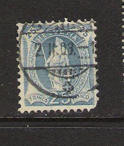 SWITZERLAND 112a PALE BLUE 153BB