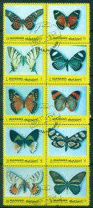 Manama 1972 Mi#1105 Butterflies yellow frame CTO