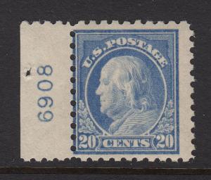 1916 Sc 476 MNH plate no. single  CV $1,400