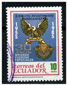 Ecuador 1985 - Scott 1103 used - 10s, Army Special Forces