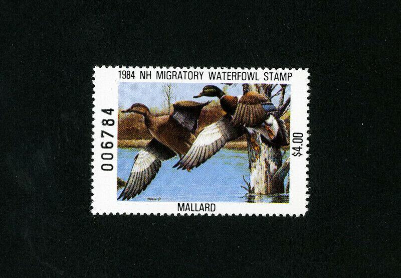 US Stamps # NH 2A XF OG NH New Hampshire $4 Duck Stamp Scott Value $75.00