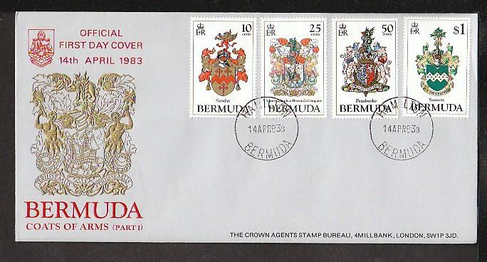 Bermuda 433-436 Coat of Arms 1983 U/A FDC   