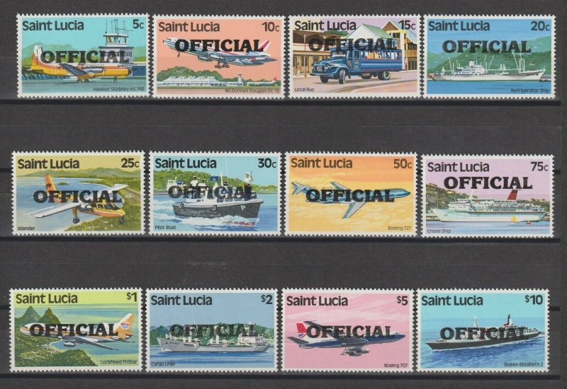 ST LUCIA 1983 SG O1/12 MNH CaT £16