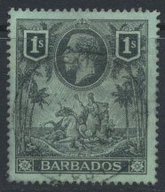 Barbados  SG 178 SC# 124    Used / FU  see detail and scans