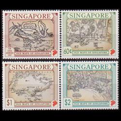 SINGAPORE 1996 - Scott# 747-50 Old Maps Set of 4 NH