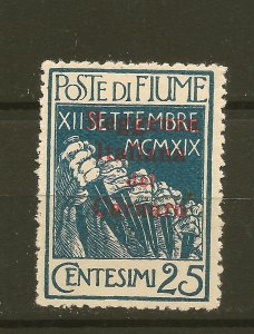 Fiume SC#112 Overprint Mint Hinged