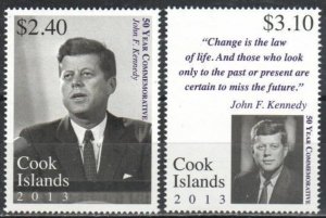 Cook Islands Stamp 1476-1477  - John F. Kennedy