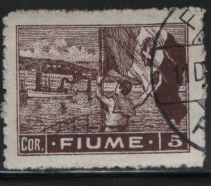 FIUME, 42, USED, 1919, SAILOR RAISING ITALIAN FLAG AT FIUME