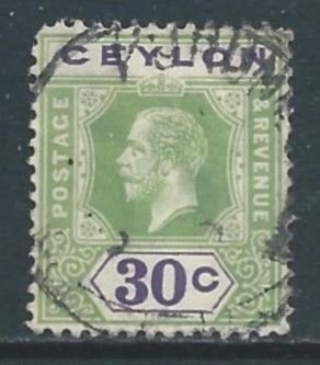 Ceylon #208 Used 30c King George V