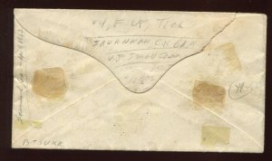 Confederate States 4 Used Tied by Black SAVANNAH GA CCL on Cover BZ1419