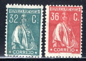 Portugal #289-290     VF   Unused    CV $3.70  ....   5100219