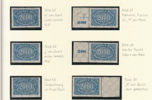 Germany - 1923 Oval 2000M specialized collection of varieties Mi# 253 - MNH