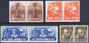 South Africa 1941 3d-1/3 War Effort SG 91-94 Sc 85/89 UMM/MNH Cat£80($100)