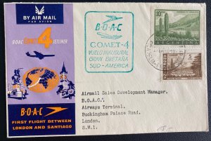 1960 Buenos Aires Argentina BOAC jComet Jetliner Cover to London England