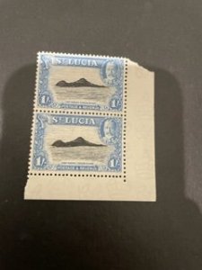 St Lucia sc 103 MNH pair margin copy