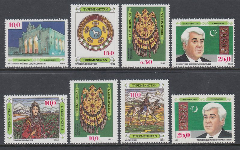 Turkmenistan 1-8 MNH VF
