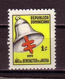 Dominican Rep., Scott cat. RA20. T-B issue, Bell shown. ^