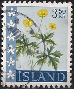 Iceland 332 3.50 Buttercup flower used
