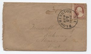 1858 Bloomington IL #26 cover black year dated CDS [h.4596]