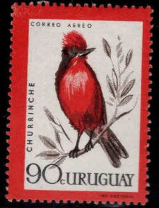Uruguay Scott C249  MH* 90c  Vermilion Flycatcher Bird stamp