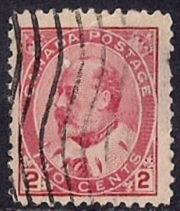 Canada #90 2 cent 1903 King Edward 7 Carmine Stamp used AVG