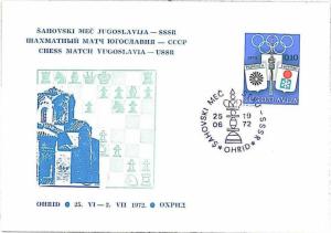 CHESS - SPECIAL POSTMARK on COVER : YUGOSLAVIA 1972