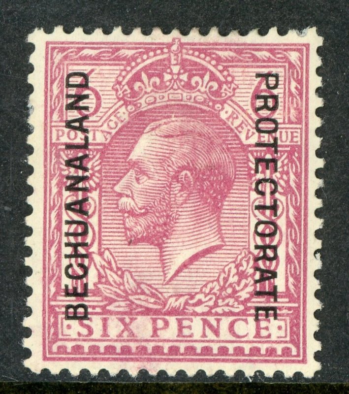 British Bechuanaland 1913 6p Dull Violet KGV Scott #98 CGvR Mint F766