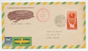 Cover / Postmark Brazil 1954 World Championship Basketball