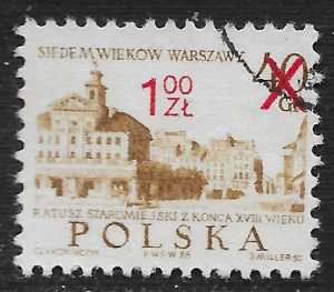 Poland #1921 1z on 40g Old Town Hall, 18th Cent