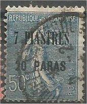 FRANCE, Offices in TURKEY, 1921, used 7pi20pa on 50c, Scott 46