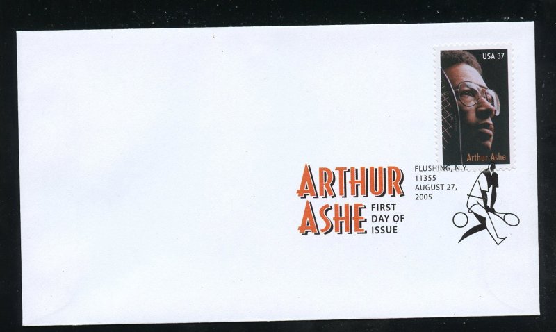 US 3936 Arthur Ashe tennis player UA DPC no cachet FDC