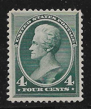 211 MNH,  4c. Jackson Lg. Banknote,  scv: $800, Free Insured Shippping