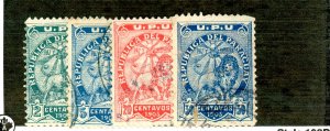 Paraguay, Scott #78-79,81-82, Used