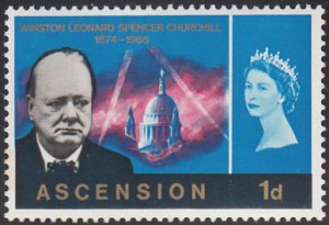 Ascension 1966 MH Sc #96 1p Sir Winston Churchill