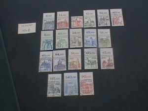 GERMANY 1979-82 USED SC 1308-1315 MARGIN  SET XF (263)  MARGIN #s OR CM