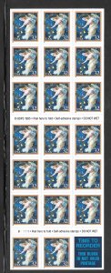 #3012a MNH Complete Booklet Pane Pl# B1111