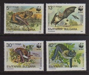 Bulgaria 1989 Sc 3398-3401 WWF set MNH