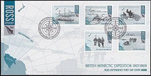 NEW ZEALAND ROSS DEPENDENCY 2008 1907-1909 Expedition FDC.................B3874a