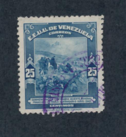 Venezuela 1940  Scott 366 used - General Francisco Santander