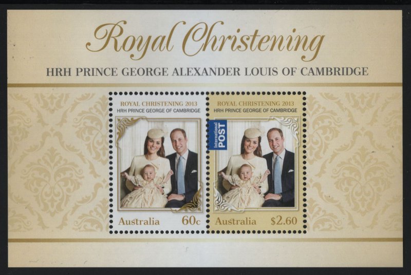 Australia 2014 MNH Sc 4023a Christening of Prince George Sheet