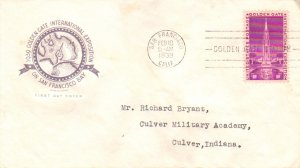 United States Scott 852 Typewritten Address with small crease at top right.