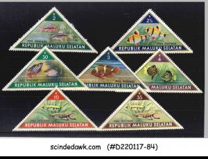 MALUKU SELATAN - TROPICAL FISH / MARINE LIFE - 7V -  MINT HINGED TRIANGLE SHAPED