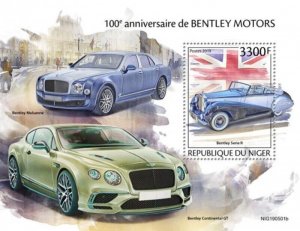 Niger - 2019 Bentley Motors Anniversary - Stamp Souvenir Sheet - NIG190501b