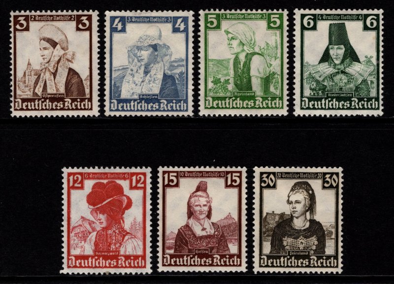 Germany 1935 Welfare Fund, Provincial Costumes, Part Set [Unused]