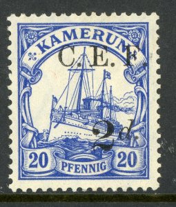 Cameroun 1915 Germany 2d/20pfg CEF Yacht Ship Watermark Scott # 56 Mint X144